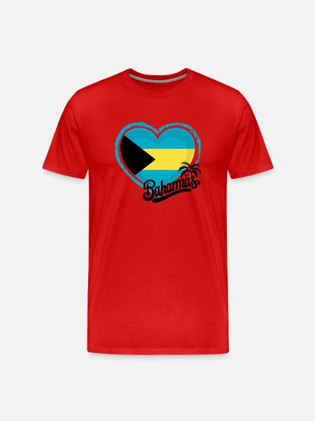 Bahamas - Men's Premium Organic T-Shirt - red