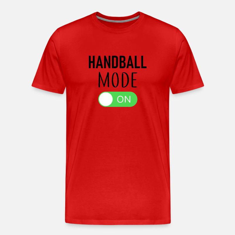 aaa Handball Mode On - Männer Premium Bio T-Shirt - Rot