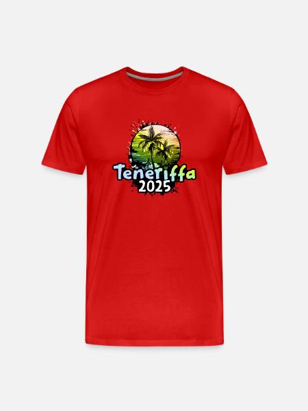 Teneriffa 2025 - Männer Premium Bio T-Shirt - Rot