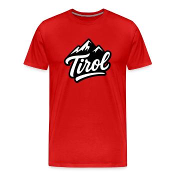 Montagnes du Tyrol - T-shirt bio Premium Homme - rouge - Devant - Damien (186cm)