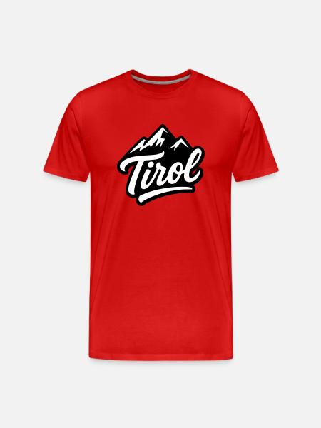 Tirol Berge - Männer Premium Bio T-Shirt - Rot