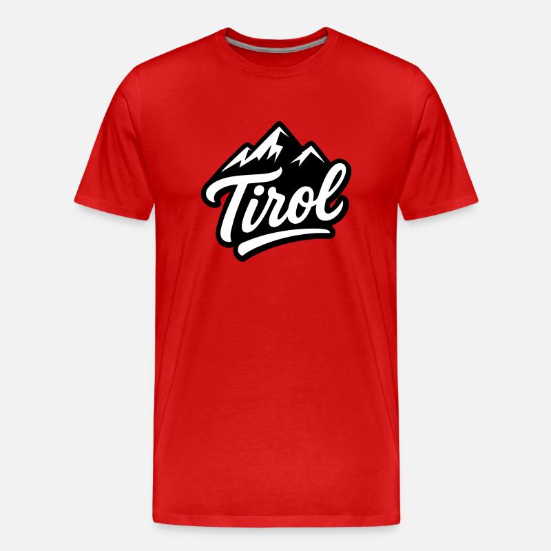 Tirol Berge - Männer Premium Bio T-Shirt - Rot