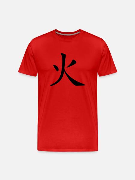 Feuer - Männer Premium Bio T-Shirt - Rot