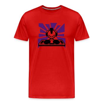 DJ - T-shirt bio Premium Homme - rouge - Devant - Damien (186cm)