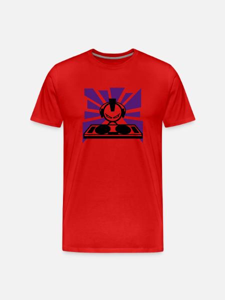 DJ - Men's Premium Organic T-Shirt - red