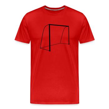 Ziel - Männer Premium Bio T-Shirt - Rot - Vorne - Damien (186cm)