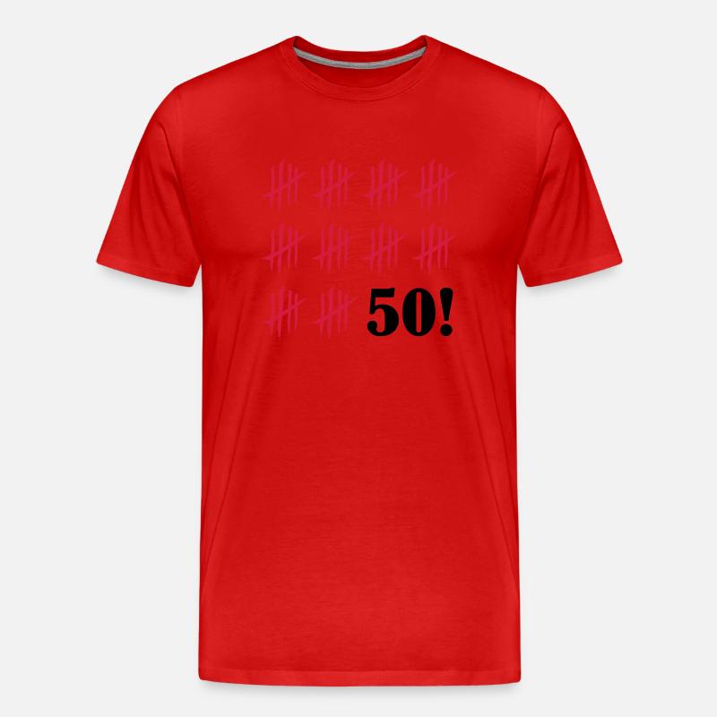 kratzer_50_2 - Männer Premium Bio T-Shirt - Rot