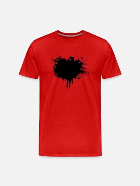 splatter - Männer Premium Bio T-Shirt - Rot