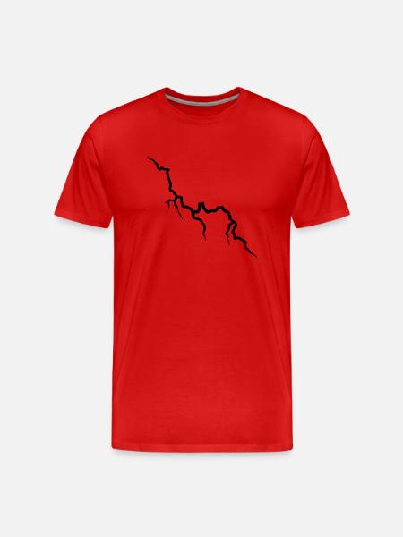 blitz_lightning - Männer Premium Bio T-Shirt - Rot