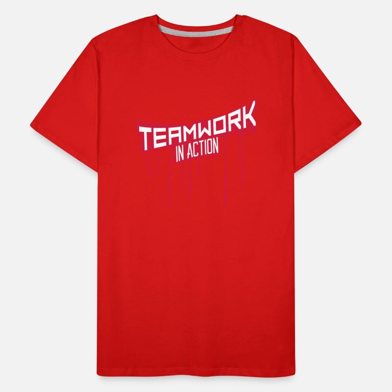 graffiti timbre tomber équipe travail d'équipe cool design T-shirt bio Premium Homme