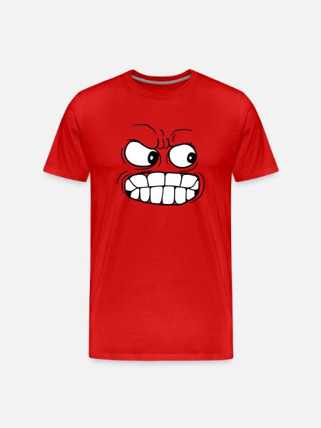 head face evil evil - Men's Premium Organic T-Shirt - red