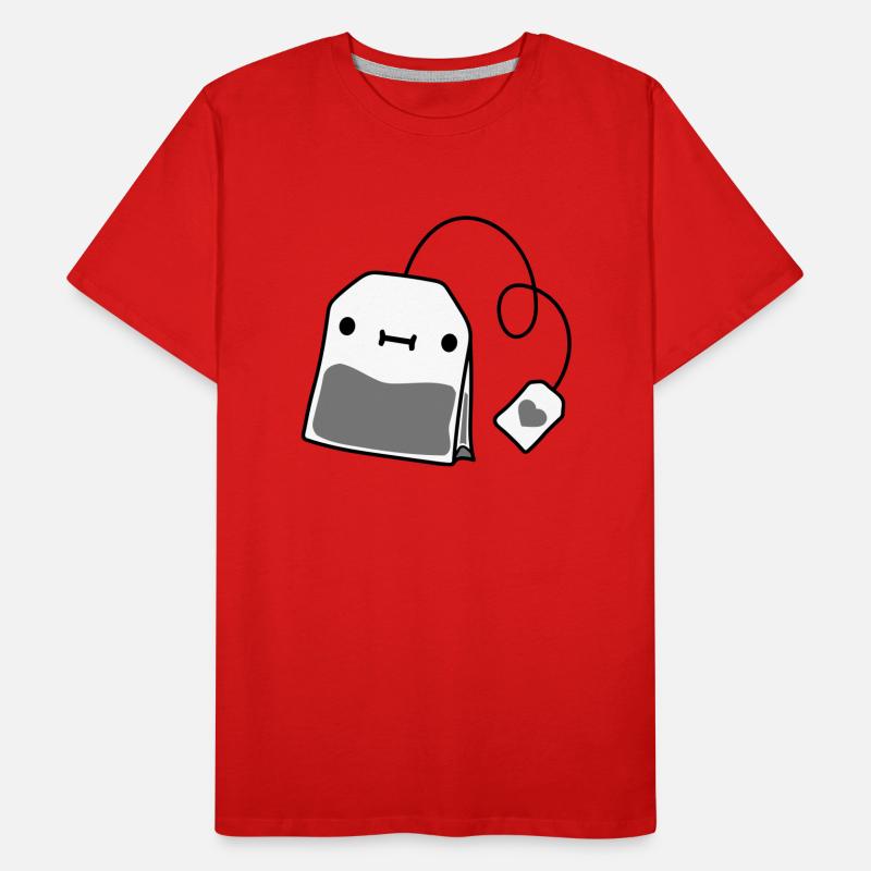 kleiner teebeutel mit gesicht Männer Premium Bio T-Shirt