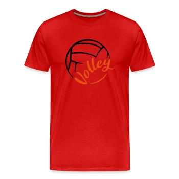 volley - T-shirt bio Premium Homme - rouge - Devant - Damien (186cm)