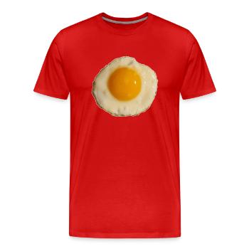 Ei of the tiger | Joyeuse Pâques Auréole de la chanson - T-shirt bio Premium Homme - rouge - Devant - Damien (186cm)