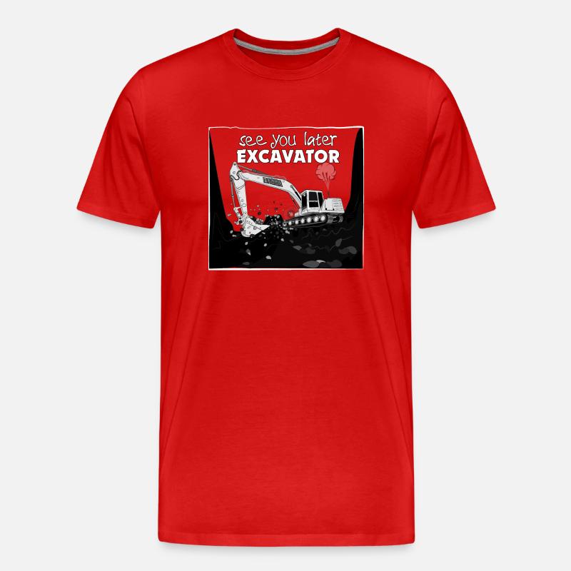Bagger - Männer Premium Bio T-Shirt - Rot