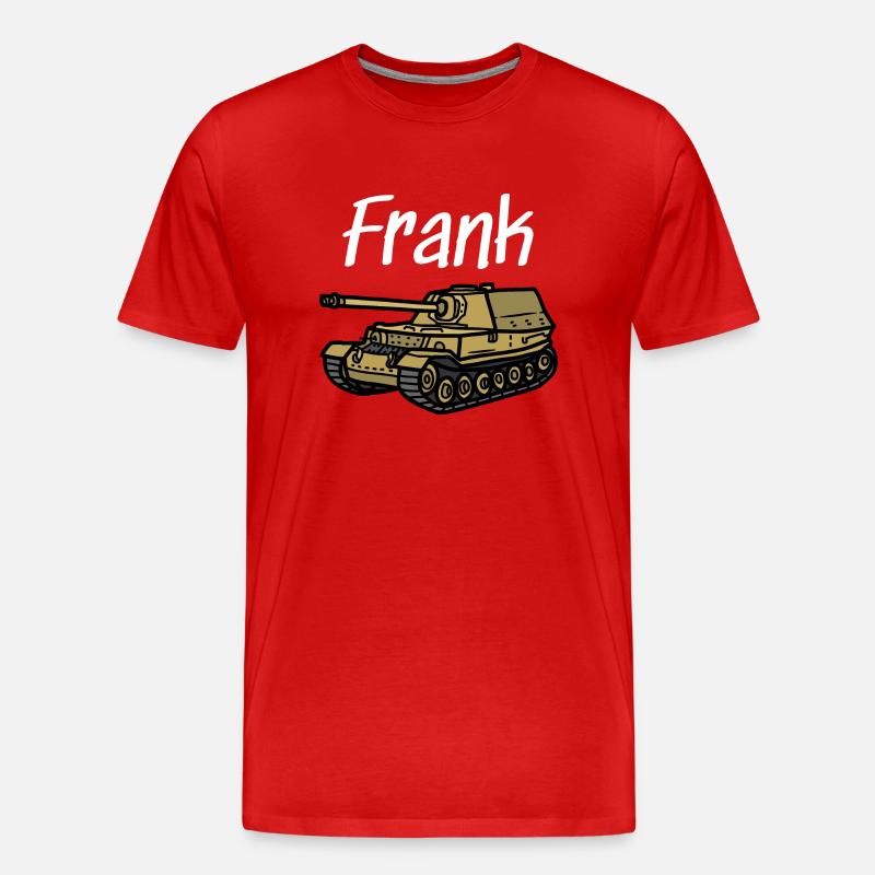Frank Der Panzer - Männer Premium Bio T-Shirt - Rot
