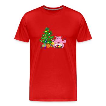 Noël avent sapin de Noël Noël Noël - T-shirt bio Premium Homme - rouge - Devant - Damien (186cm)