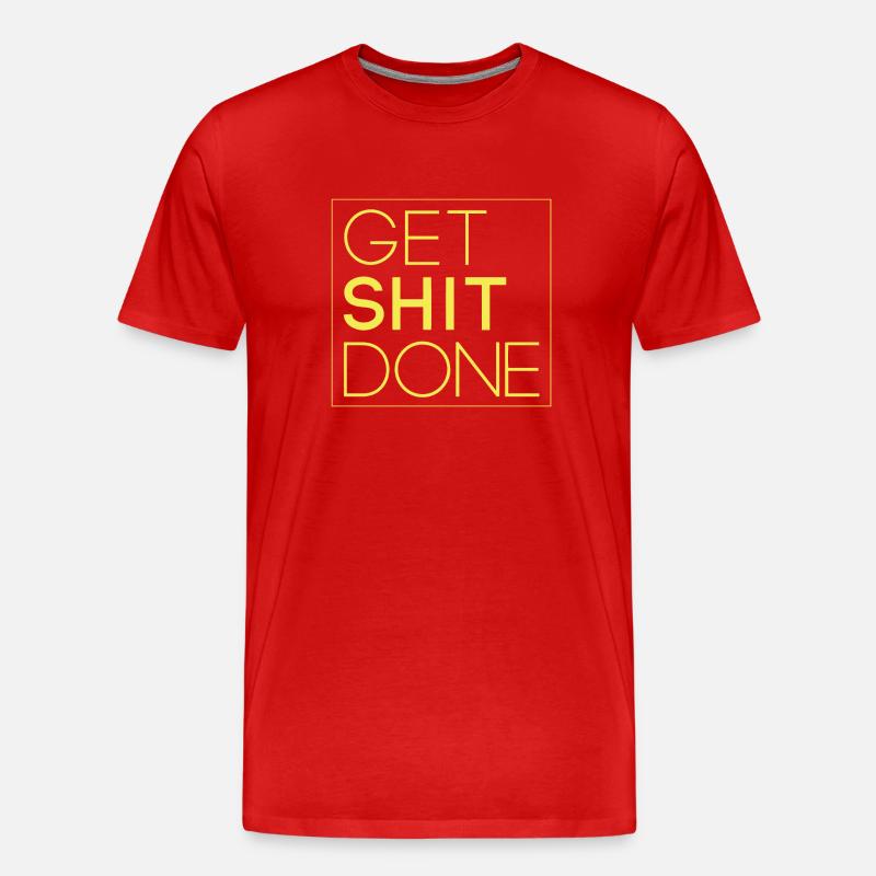 Scheiße erledigen - Männer Premium Bio T-Shirt - Rot