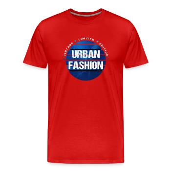 Urban Fashion Limited blue white - Men's Premium Organic T-Shirt - red - Front - Damien (186cm)