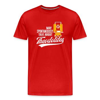 Arpenteur Cartographe Arpenteur Arpenteur - T-shirt bio Premium Homme - rouge - Devant - Damien (186cm)