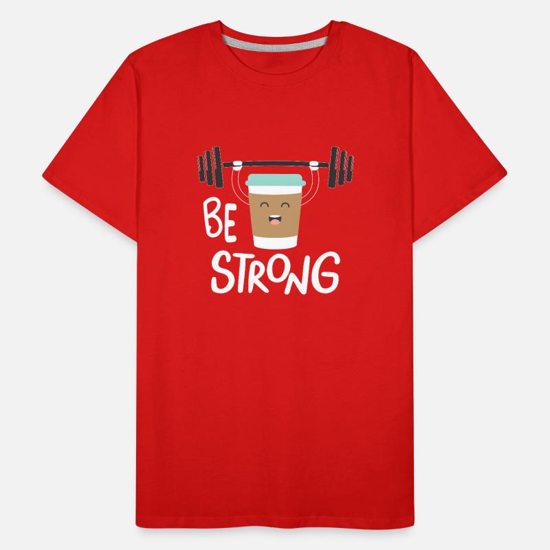 Sei stark und Kaffee Männer Premium Bio T-Shirt