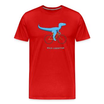 velo'ciraptor - T-shirt bio Premium Homme - rouge - Devant - Damien (186cm)