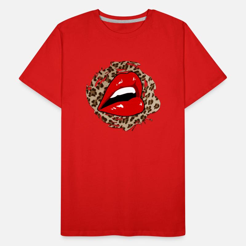 Lèvres de léopard T-shirt bio Premium Homme