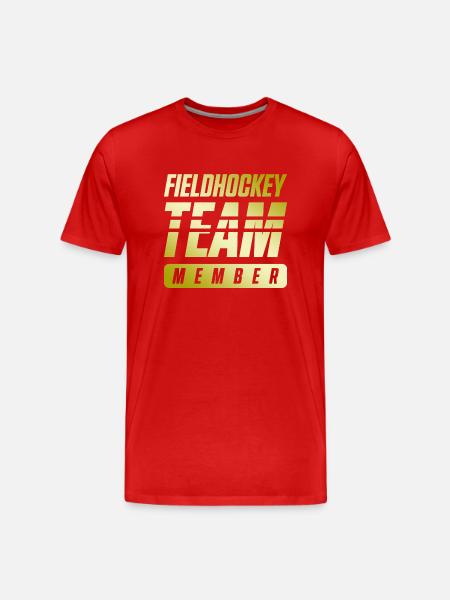 Fieldhockey Team - Männer Premium Bio T-Shirt - Rot
