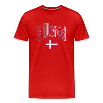 Drapeau de Hillerød Danemark - T-shirt bio Premium Homme - rouge - Devant - Damien (186cm)