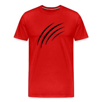 krallen - Männer Premium Bio T-Shirt - Rot - Vorne - Damien (186cm)