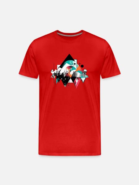 Urban geometry - Men's Premium Organic T-Shirt - red
