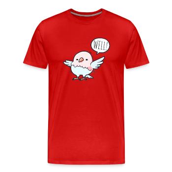The Serene Bird - Men's Premium Organic T-Shirt - red - Front - Damien (186cm)