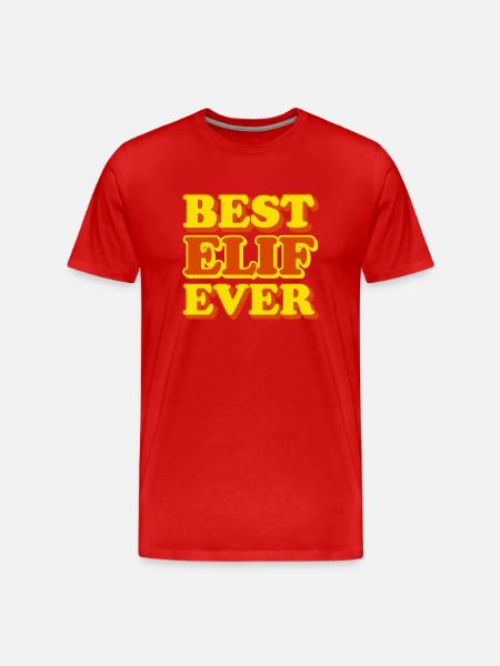 Elif First Name Funny Gift - Men's Premium Organic T-Shirt - red