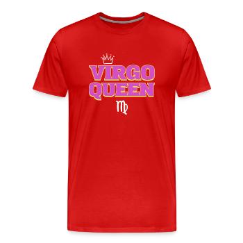 Virgo Queen Astrologen - Männer Premium Bio T-Shirt - Rot - Vorne - Damien (186cm)