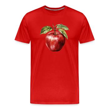Apple - Men's Premium Organic T-Shirt - red - Front - Damien (186cm)