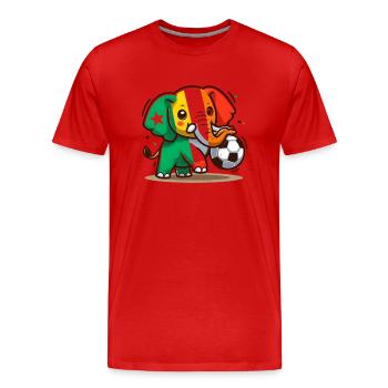 Ivory Coast 2024 Football Elephant Football Jersey - Men's Premium Organic T-Shirt - red - Front - Damien (186cm)