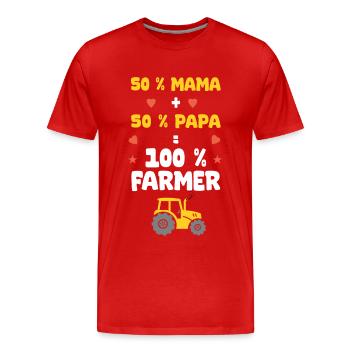 Baby Birth Pregnancy Pregnant Peasant - Men's Premium Organic T-Shirt - red - Front - Damien (186cm)