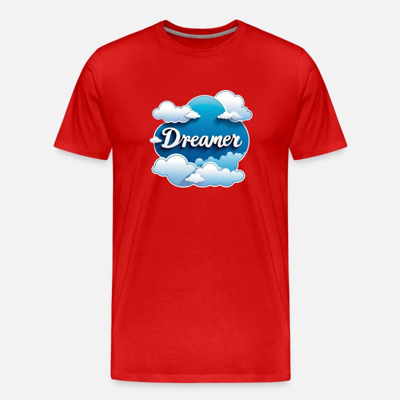 Träumer - Träumer - Träumer - Traum - Träumerei - Männer Premium Bio T-Shirt - Rot
