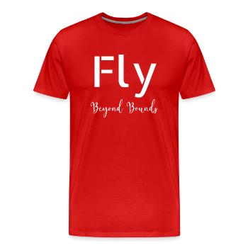dictons drôles, pensée créative, idée présente - T-shirt bio Premium Homme - rouge - Devant - Damien (186cm)