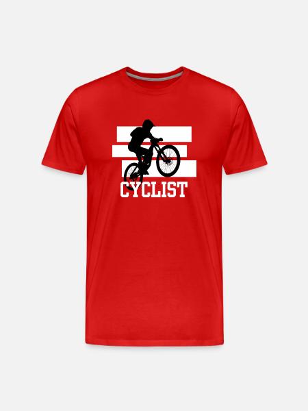 Fahrrad - Männer Premium Bio T-Shirt - Rot