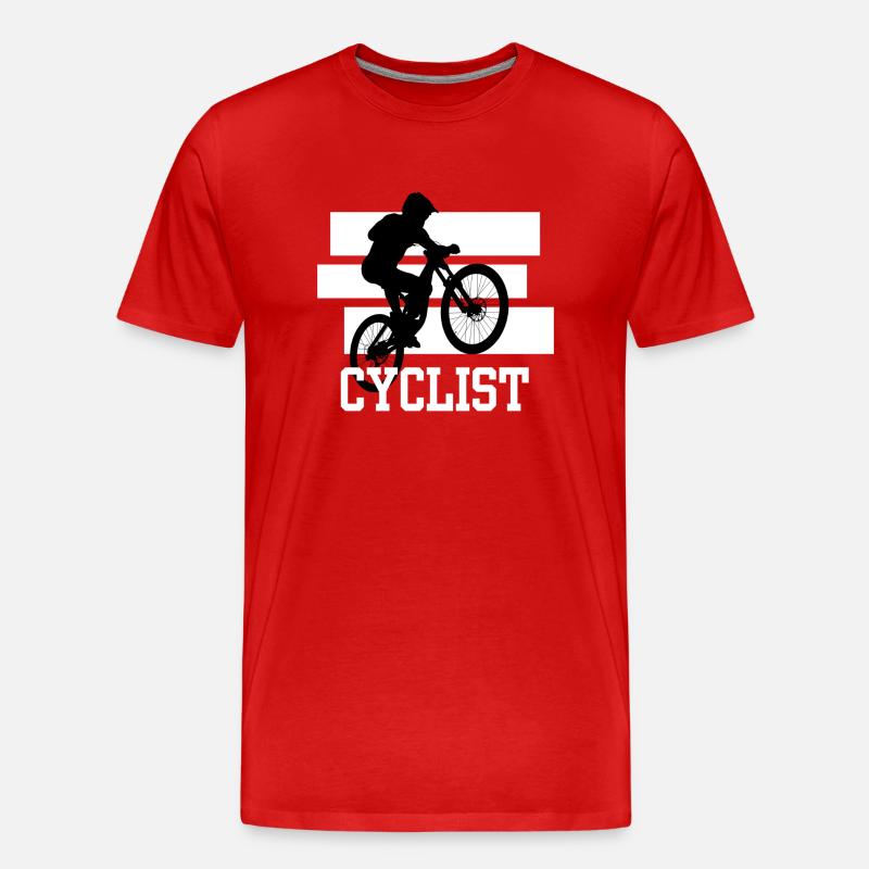 Fahrrad - Männer Premium Bio T-Shirt - Rot
