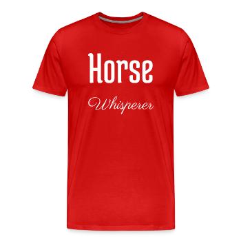 Compétitions hippiques Tranquillité Passionnés de chevaux - T-shirt bio Premium Homme - rouge - Devant - Damien (186cm)