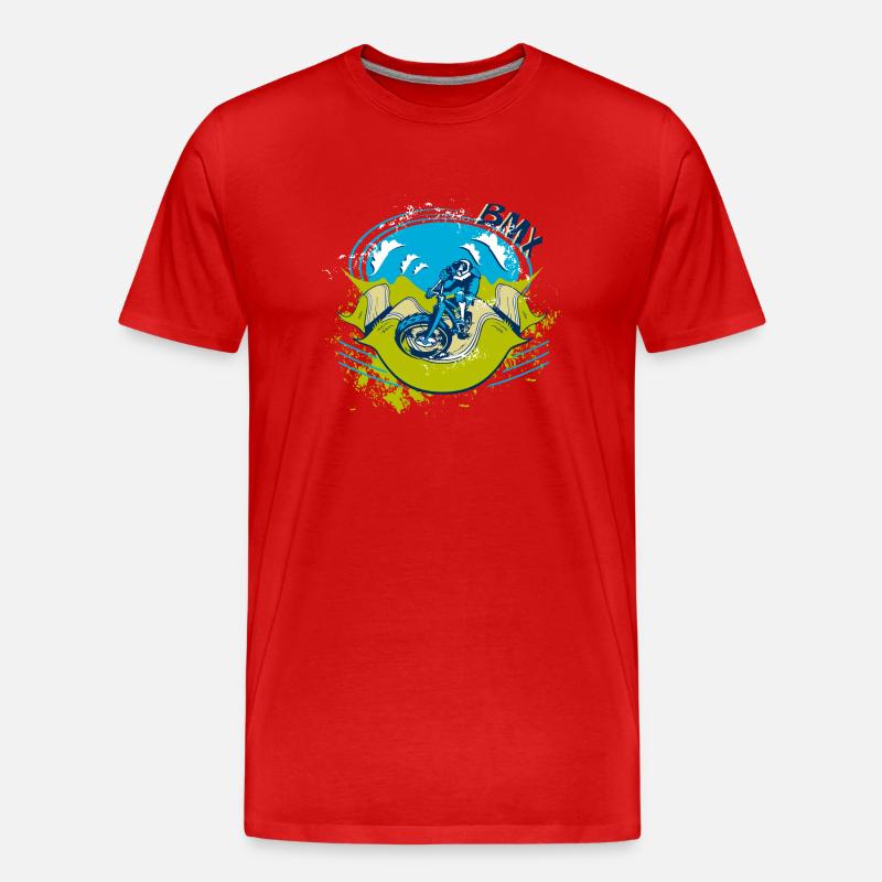 Extrem BMX - Männer Premium Bio T-Shirt - Rot