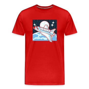 Space Shuttle Ingenieur für Luft-und Raumfahrt - Männer Premium Bio T-Shirt - Rot - Vorne - Damien (186cm)