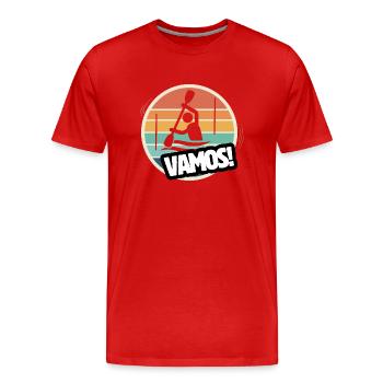 Vamos Canoe Kayak Slalom Retro - Men's Premium Organic T-Shirt - red - Front - Damien (186cm)