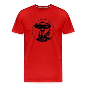 Pilz Pilzsammler - Männer Premium Bio T-Shirt - Rot - Vorne - Damien (186cm)