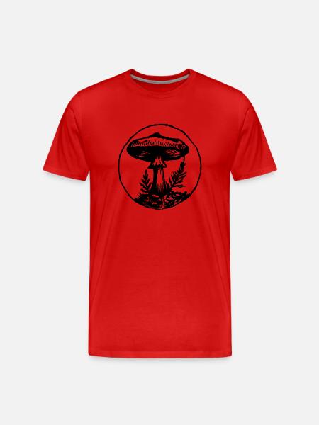 Mushroom Mushroom Picker - Men's Premium Organic T-Shirt - red