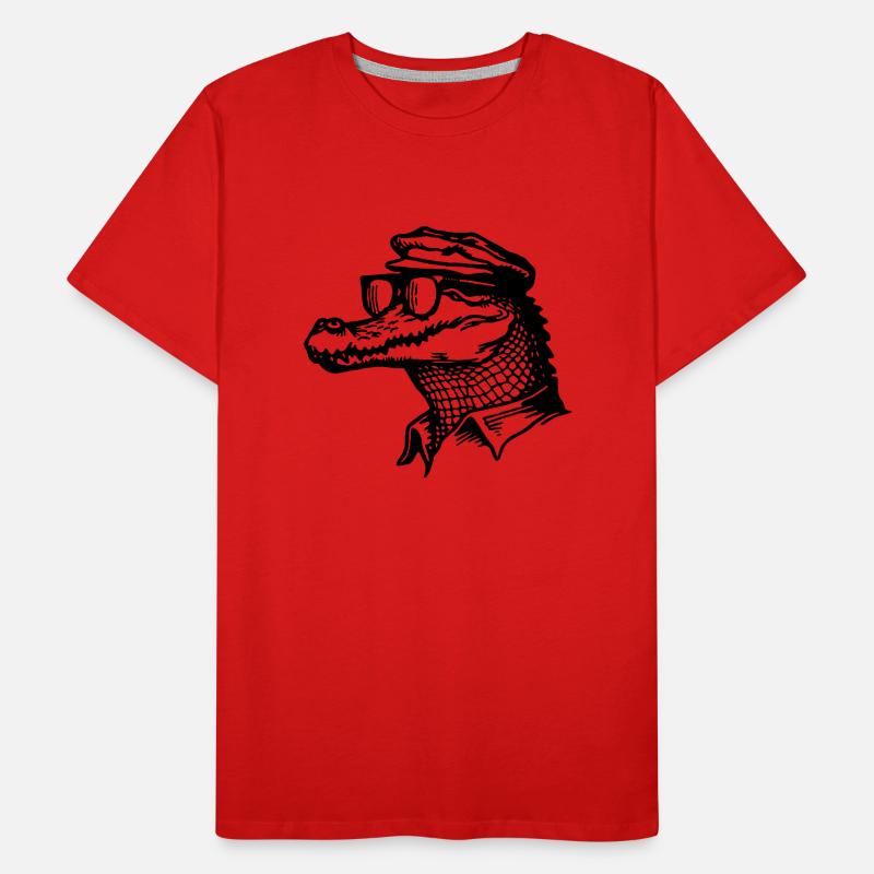 Krokodil Alligator Männer Premium Bio T-Shirt