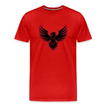 Adler Adlerkopf - Männer Premium Bio T-Shirt - Rot - Vorne - Damien (186cm)