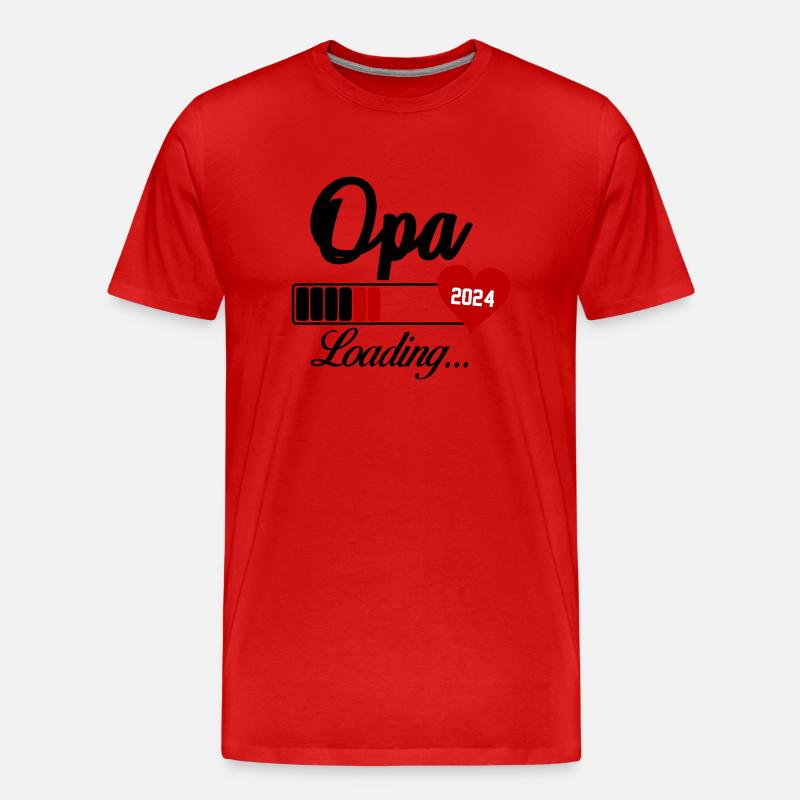 opa loading 2024 - Männer Premium Bio T-Shirt - Rot